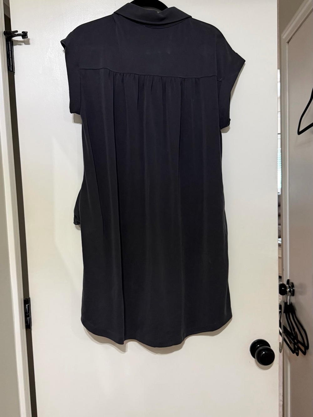 Ces Femme Women's Black Short-Sleeve Shirt Dress